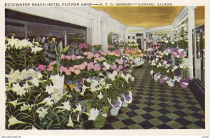 CHICAGO , Illinois , 1930s ; Edgewater Beach Hotel Flower Shop