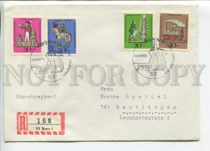 446128 GERMANY 1969 year special cancellations pewter figures registered Bonn