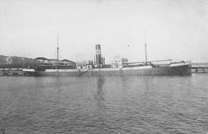 SS Winterton James Currie & Co. Real Photo Writing on back, missing stamp 