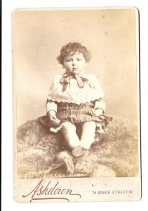 Cabinet Photograph c 1905 - Olive Aveling Aged 2 #2197