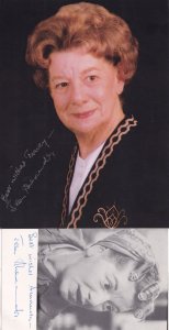 Jean Alexander Hilda Ogden 2x Giant & Cast Hand Signed Photo