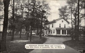 Louisville Georgia GA Allenwood Tourist Home Hotel Vintage Postcard