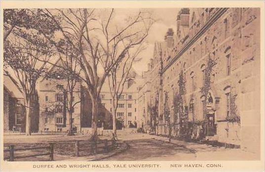 Connecticut New Haven Durfee and Wright Halls Yale University Albertype