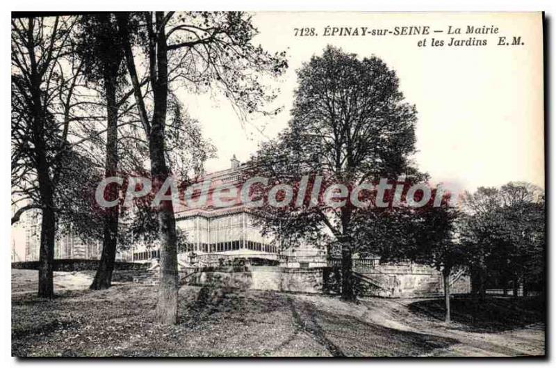 Postcard Old Epinay sur Seine The Mayor and Gardens