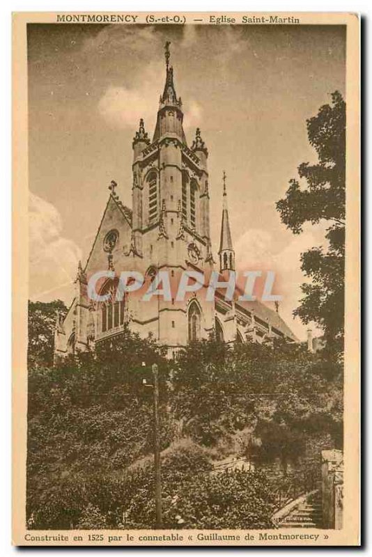 Old Postcard Montmorency S and O St. Martin's Church
