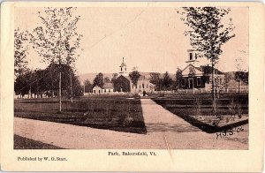 Postcard CHURCH SCENE Bakersfield Vermont VT AI4296