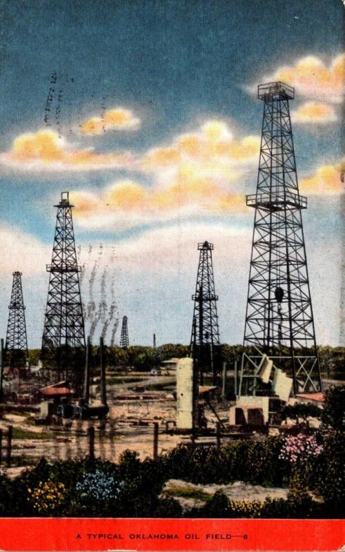 Oklahoma Typical Oklahoma Oil Field 1949