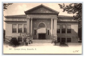 Carnegie Library Greenville Ohio UNP Rotograph UDB Postcard V19