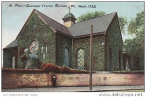 St Paul's Episcopal Church 1909 Norfolk Virginia