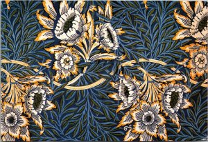 Tulip and Willow 1873 William Morris printed linen textile Birmingham Postcard