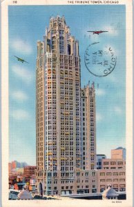 The Tribune Tower Chicago Illinois Postcard Posted 1937