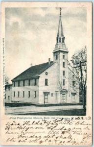 HUNTINGTON, LONG ISLAND, New York NY   FIRST PRESBYTERIAN CHURCH 1900s Postcard