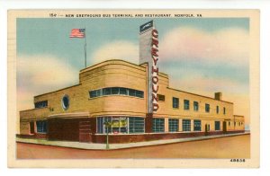 VA - Norfolk. Greyhound Bus Terminal & Restaurant