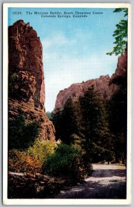 Colorado Springs Colorado 1930s Postcard The Mexican Saddle South Cheyenne Canon