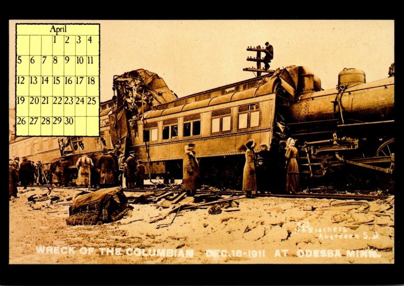 1987 Calendar Series April Wreck Of The Columbian 18 December 1911 Odessa Min...