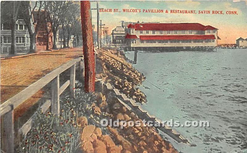 Beach Street, Wilcox's Pavillion and Restaurant Savin Rock, Connecticut, CT, ...