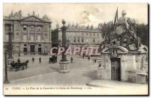 Paris - 8 - Place de la Concorde - Statue of Strasbourg - Old Postcard