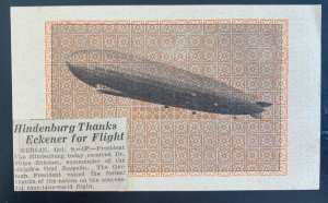 Mint Original USA LZ127 Graf Zeppelin Mail Postcard DR Hugo Eckener 1928 Roessle