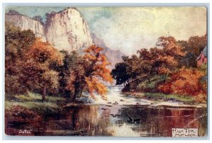 c1910 High Tor Matlock Derbyshire England Antique Oilette Tuck Art Postcard