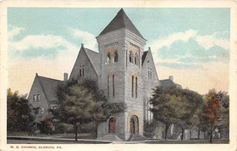 Clarion Pennsylvania~Methodist Episcopal Church~Beautiful Stone Building~1916 PC