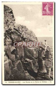 Old Postcard Perros Guirec Les Roches Pointe du Chateau