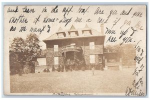 1909 Montclair House Veranda Carpentersville New Jersey NJ RPPC Photo Postcard 