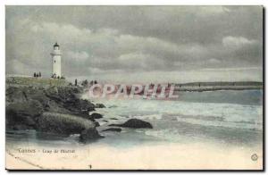 Old Postcard Lighthouse Cannes Coup de mistral