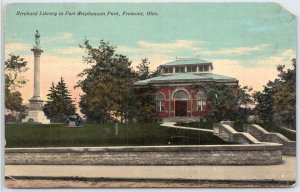 Fremont Ohio Birchard Library Fort Stephenson Park Croghan Monument Vintage