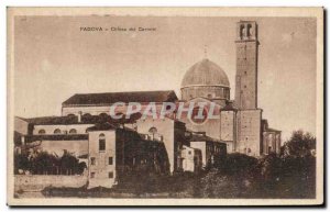 Old Postcard Italia Padova Italy Chiesa del Carmini