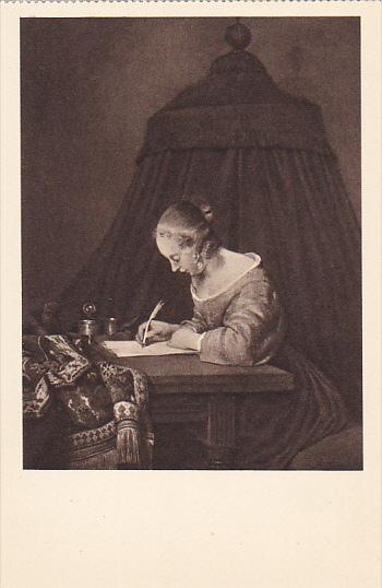 Netherlands Lady Writing A Letter by G Ter Borch Museum Mauritshuis Den Haag