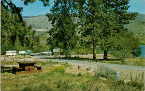 Campsite Osoyoos Lake BC Provincial Government Campsite Trailer Postcard G13