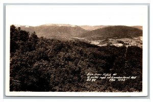 Vintage 1930's RPPC Postcard Panoramic View Polish Mountain Cumberland Maryland