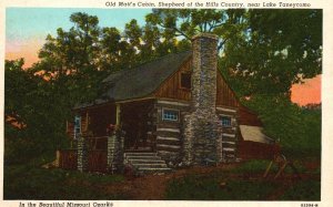 Vintage Postcard 1920's Old Matt's Cabin Shepherd Of The Hills Country Missouri