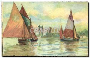 Postcard Old Boat Sailboat