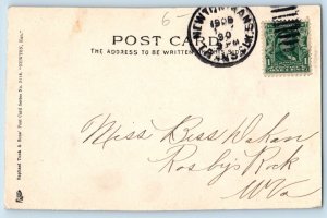 Newton Kansas KS Postcard Carnegie Library Exterior View c1906 Raphael Tuck Son