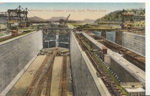 Panama Canal Postcard - Miraflores Lock Chamber Looking South - Ref 601A