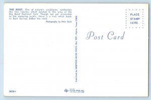 Texas Postcard The Boot Nature's Sculptures Big Bend National Park Exterior 1960