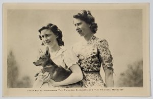 The Royal Highnesses Princesses Elizabeth and The Margaret Rose Postcard Z10