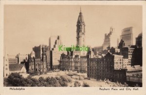 Postcard RPPC Reyburn Plaza and City Hall Philadelphia PA