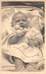 US18 Europe Landeau social history photo of a baby with toy