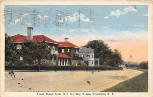 Shore Road Bay Ridge Brooklyn New York 1920 postcard