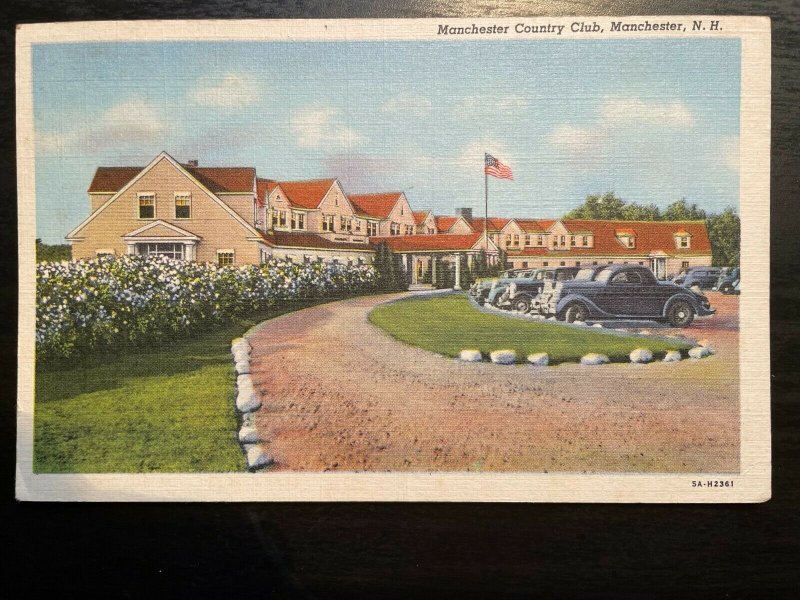 Vintage Postcard 1945 Manchester Country Club Manchester New Hampshire  