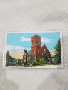 Lot of 4 Antique Postcards - Churches of Napoleon, Ohio  Mint Condition