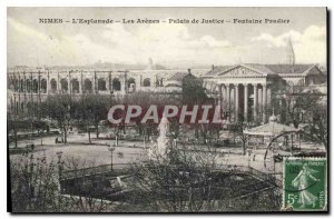 Postcard Old Nimes Arenes The Esplanade Courthouse Fountain Pradier