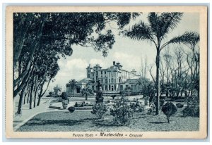 1928 Fountain View Building Near Rodo Park Montevideo Uruguay Postcard