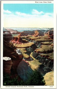 Arizona AZ, Looking West From Pima Point, Grand Canyon National Park, Postcard