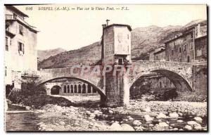 Postcard Old Sospel View of the Old Bridge