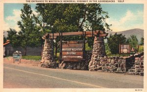 Vintage Postcard View Entrance Whiteface Memorial Highway Adirondacks New York