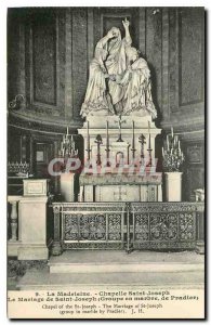 Old Postcard Madeleine Chapelle Saint Joseph marriage of St. Joseph marble Gr...