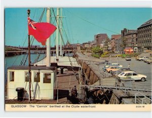 Postcard The Carrick berthed at the Clyde waterfront, Glasgow, Scotland